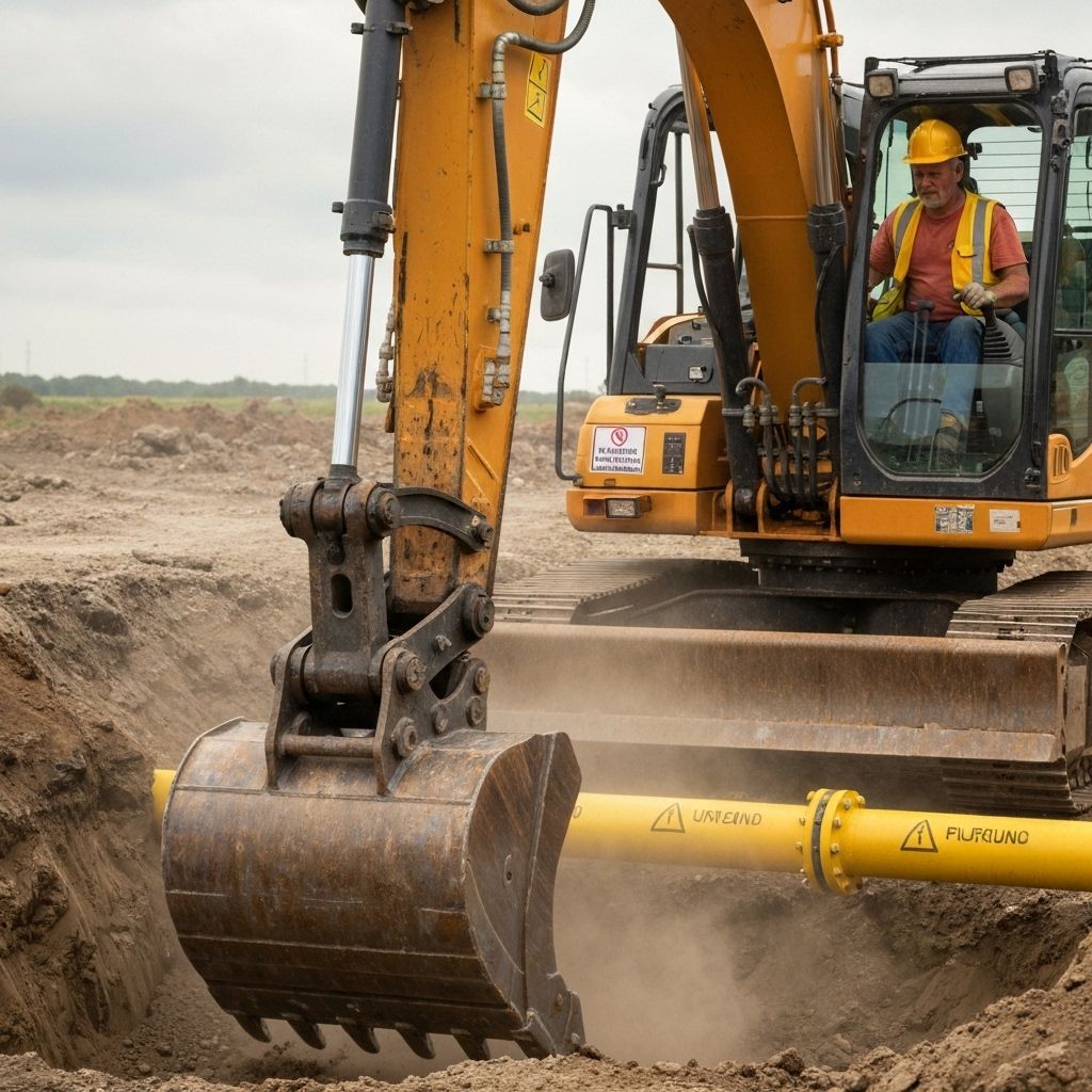 Excavation contractor at work